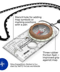 Global Navigation Compass With 360 Global Needle For All Magnetic Zones, Night Glow Markings And Graduation Ring, slope card