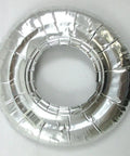 Single 7.5-inch aluminum foil round gas burner bib from 40 Pack Aluminum Foil Round Gas Burner Bib Oven Liners Covers kitchen set