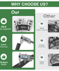 Comparison of wall mounted garden hose holder for outdoor use, showing 95 lb support, 0.8 mm thickness, and 16.5 mm width.