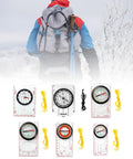 Map Reading Compass With Ruler For Backpacking And Camping, Lightweight Acrylic Navigation Tool For Hiking And Orienteering