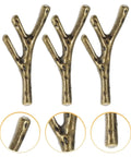 Branch Shaped Cabinet Handles Four Piece Set Vintage Retro Metal Drawer Knobs for Wardrobe Kitchen Bathroom Cupboard