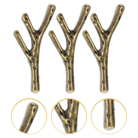 Branch Shaped Cabinet Handles Four Piece Set Vintage Retro Metal Drawer Knobs for Wardrobe Kitchen Bathroom Cupboard