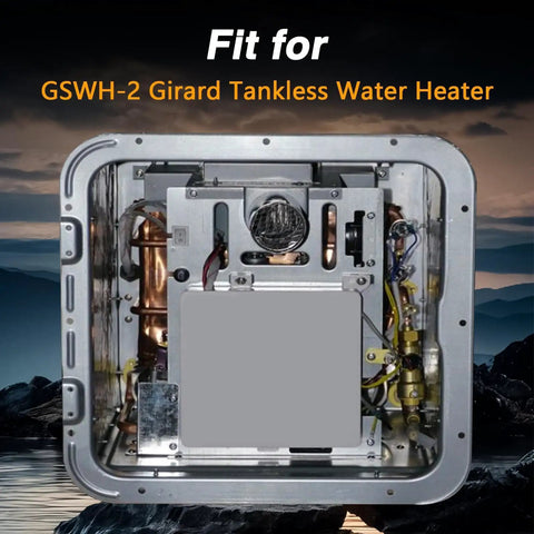 RV Tankless Water Heater Flow Sensor Replacement For Girard GSWH2 And 2GWH24, brass sensor installed in GSWH-2 heater