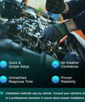 Technician installing Built Tough Rugged Abs Wheel Speed Sensor on a truck engine, showcasing easy bolt-on setup.