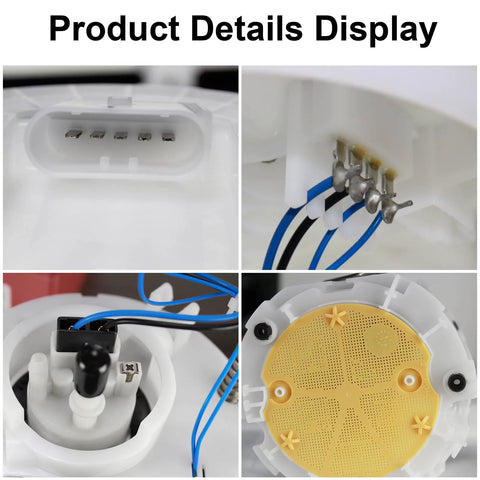 Close-up of Electric Fuel Pump Module Assembly Compatible With 2005 Through 2017 Chrysler 300 Dodge Challenger Charger Magnum V6 and V8 Engines Including 2 7L 3 5L 3 6L 5 7L 6 1L and 6 4L Replacement E7192M For Seamless Fuel Delivery And Quick Easy Drop In Install, showing wiring and internal design features.
