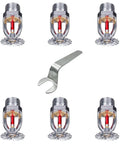 Top Shelf Pendent Fire Sprinkler Heads Six Pack Half Inch NPT Thread 68 Degree Celsius Auto Activation Fire Safety Gear with wrench