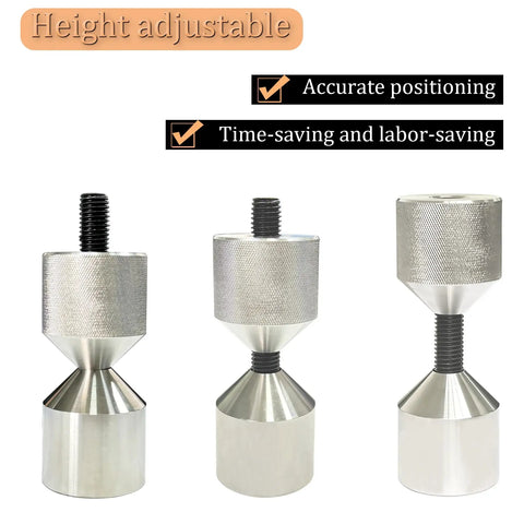 Height adjustable Two Hole Flange Pin Kit Pair 1-1/8 Inch Stainless Steel Alignment Pins with rust-resistant 304 stainless construction.