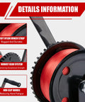 1600 Pound Boat Trailer Winch With 26 Foot Red Strap, 2 Way Ratchet Hand Crank Winch, Heavy Duty Steel Construction