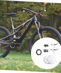 Heavy Duty Mountain Bike Disc Brake Pads For Hydraulic And Mechanical Setups Featuring Ventilated Core Design Rock Solid Bite And Beefy Metal Build Relentless Stopping Power On Any Trail with bike in natural setting.