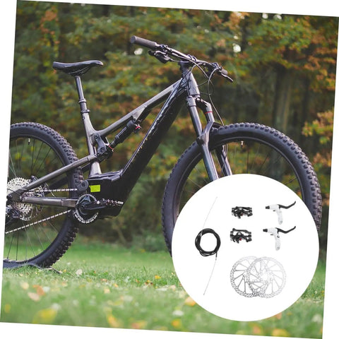 Heavy Duty Mountain Bike Disc Brake Pads For Hydraulic And Mechanical Setups Featuring Ventilated Core Design Rock Solid Bite And Beefy Metal Build Relentless Stopping Power On Any Trail with bike in natural setting.
