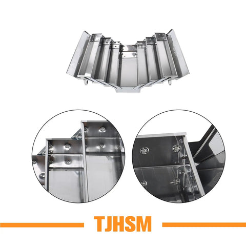 Premium 18 Inch Stainless Steel Folding Tool Box With Cantilever Multi Tray Organization showing interior tray sections.