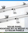 Solar Panel Mounting Kit For 12 To 15 Panels For Shingle Roof Adjustable With Clamps And L Shape Brackets 88 Inch Rails
