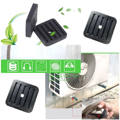 4 Pack Mini Split Anti Vibration Rubber Pads Isolators For Wall Mounted Brackets And Outdoor Condenser Units Shock Absorber Feet For Ductless Air Conditioning And Heat Pump System Non Slip Vibration Dampers