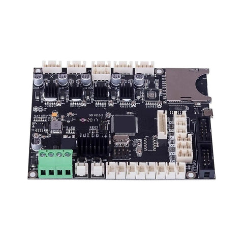 Drop In Replacement Mainboard For CR-10 V2 And V3 With TMC2208, Easy Install 3D Printer Upgrade, No Fuss Control Board Repair Part To Restore Printing Performance, Durable Build For Reliable, Smooth Extrusion And Longevity. Black PCB 3D printer mainboard with connectors
