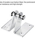 66x48mm Air Cylinder Rod Clevis Mounting Bracket Rear Pivot For Pneumatic Systems, Silver, 6mm Hole, Made From Durable Low-Carbon Steel, Wear-Resistant, High-Strength Industrial Automation Mounting Part, shown with pivot pin
