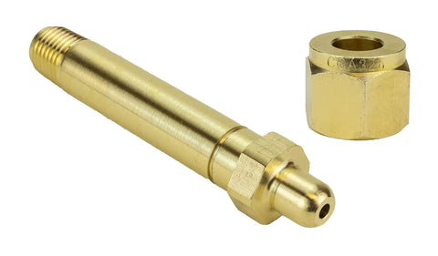 Nut And Nipple Replacement Kit For Nitrous Oxide Regulators With Filter, 3.5 Inch Brass Nipples, 1/4 Inch NPT Thread, 3000 PSI