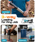 Cordless Electric Grease Gun Kit With 10000 PSI Output Quick Release Coupler 39.4 Inch Flex Hose Dual Batteries 2026 Edition