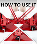 Instructions on using Heavy Duty Hand Seamer For Lock Stand Seam Roofing Tool With Rubber Grommets, showing crimping angles