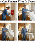 Two Pack Fire Blanket For Home And Kitchen Fiberglass Shield 39 By 39 Inches Easy To Use For Small Household Fires demonstration