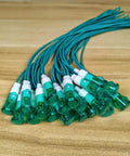 20 Pack Green LED Indicator Lights 10mm Dope Energy Saving LEDs For AC DC 12 24V 0.5W High Brightness Long Life