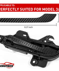 Premium Carbon Fiber Exterior Door Handle Protector For Tesla Model 3 And Model Y 3 Layer Genuine Carbon Fiber Black Finish All Years Fit