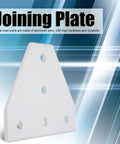 4 Pack T Shape Joining Plate for Aluminum Extrusion Frames, 5 Hole Heavy Duty Corner Bracket, CNC Machined Aluminum Alloy Connector