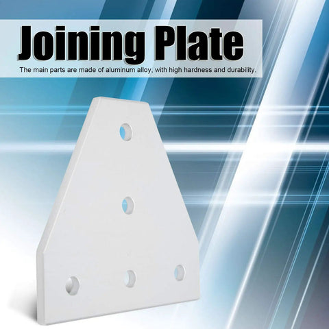 4 Pack T Shape Joining Plate for Aluminum Extrusion Frames, 5 Hole Heavy Duty Corner Bracket, CNC Machined Aluminum Alloy Connector
