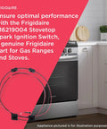 Image of Frigidaire kitchen with Stovetop Spark Ignition Switch 316219004 for Gas Ranges and Stoves displayed.