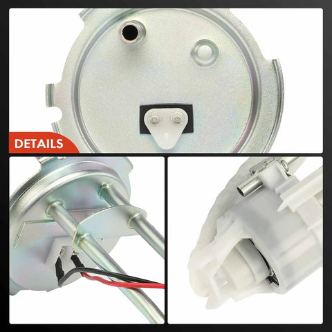 Heavy Duty Electric Fuel Pump Assembly For Chrysler Dodge Models detailed view showcasing inlet and outlet ports.
