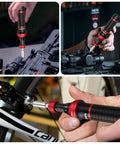 Torque Screwdriver Set 10 To 80 Inch Pounds With 64 Piece Gunsmith Kit used on gun, scope, and bicycle parts