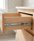 Beefy Heavy Duty Two Way Drawer Slides With Ball Bearing Runners For Cabinets And Drawers 12.2 Inch Silent Glide Side Mount Cold Rolled Steel Easy Replacement For Bedroom And Kitchen, side-mounted wooden drawer open