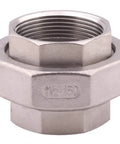 1-1/2 Inch NPT Female Union Cast Pipe Fitting Stainless Steel 304 Class 150 Threaded Connector For Pipe Systems And Water Lines Ideal For Residential And Commercial Plumbing Applications Corrosion Resistant, 1-1/2 in threaded view