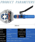 8 Ton Hydraulic Hose Crimping Kit With Quick Lock Dies shown with dimensions and product specifications.