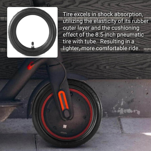 Scooter with 8.5 Inch By 2 Inch Scooter Tire And Inner Tube Set 50/75-6.1 compatible with Gotrax GXL V2, Xiaomi M365 Pro
