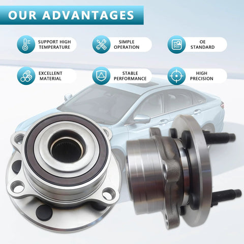 512460 Front and Rear Wheel Hub Bearing Assembly Without ABS For 2011 To 2019 Ford Explorer And 2013 To 2019 Ford Police SUV