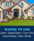 Image of a house with lawn showcasing where to use the Complete Insect Killer For Soil And Turf 10 Lb Granules Kills Surface Insects
