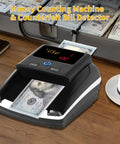 Portable Mini Money Counter And Counterfeit Detector With MG IR Image And Paper Quality Size Thickness Detection