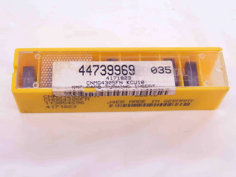 Box of CNMG4305FN TiAlN Coated Carbide Turning Inserts 9 Pack KCU10 Grade for CNC Metalworking NS0291BL5