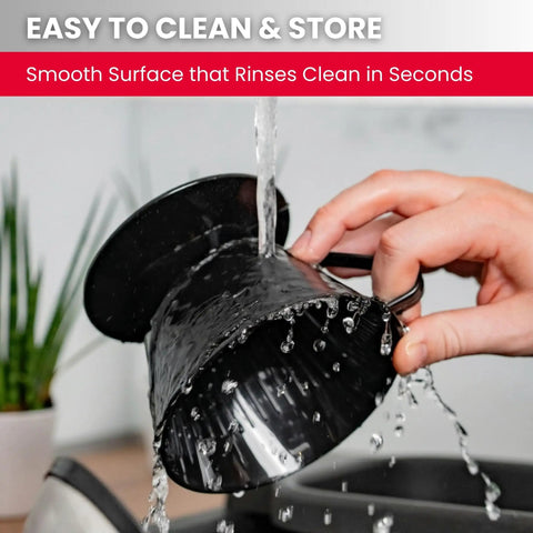 Pour Over Coffee Dripper Size 4 Cone For Manual Brewing Reusable Plastic Filter Cone Up To Four Cups being rinsed clean