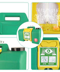 Move It Anywhere 8 Gallon Eye Wash Station With Dual Spray, OSHA Approved And ANSI Compliant, portable design in green