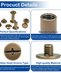 Badass Bronze Chicago Screws And Leather Rivets Fastener Kit One Hundred Thirty Piece Assortment showcasing various sizes and types for leathercraft.