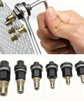Rivet Nut Tool Kit M3 To M12 Set, 7-Piece Carbon Steel Threaded Insert Setter For Blind Rivet Nuts, Versatile Auto Shop And Metalworking Pro Grade Kit For Fast Secure Installations, with six sizes shown