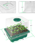 Two Pack Seed Starter Tray Propagation Station With Full Spectrum Grow Light And Timing Controller Humidity Domes And Base