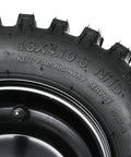 Close-up of 13x4.10-6 tubeless tire on Beefed-Up 30 Inch Rear Axle Assembly With 760mm Drive Shaft Kit, 4 Ply Heavy-Duty Wheel Tire