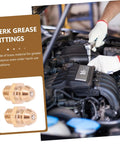 Mechanic using Grease Zerk Fitting Assortment Kit With Angled Nozzles SAE Brass Angled Grease Tips For Auto And Industrial Use 25 Piece Multi Use Gun Accessory Set For Professionals