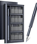 37-In-1 Small Precision Screwdriver Set With Bearing Steel Bits, Magnetic Mini Repair Tool Kit shown with open case and pen driver