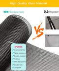 Magnetic Garage Door Screen 8 By 7 Ft For One Car, Reinforced Fiberglass Mesh vs. Polyester Mesh, benefits highlighted