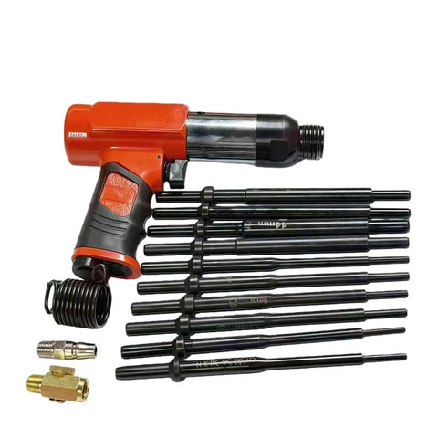 Heavy Duty Valve Guide Disassembly Kit With Pneumatic Cylinder Head Punch Tools For Family Vehicles And Home Mechanics To Fix Engine Malfunctions Easily, black steel set