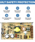 12V 10A 120W Power Supply For 5050 3528 LED Strip Light Ac To Dc No Fuss Fanless Silent High Efficiency With Switchable 110V 220V Input Ideal For Home Office Signage And Under Cabinet Lighting, circuit board with safety icons