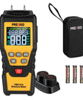 7 In 1 Digital Wood Moisture Meter For Firewood And Woodworking Pin Type Tester with accessories and carrying case